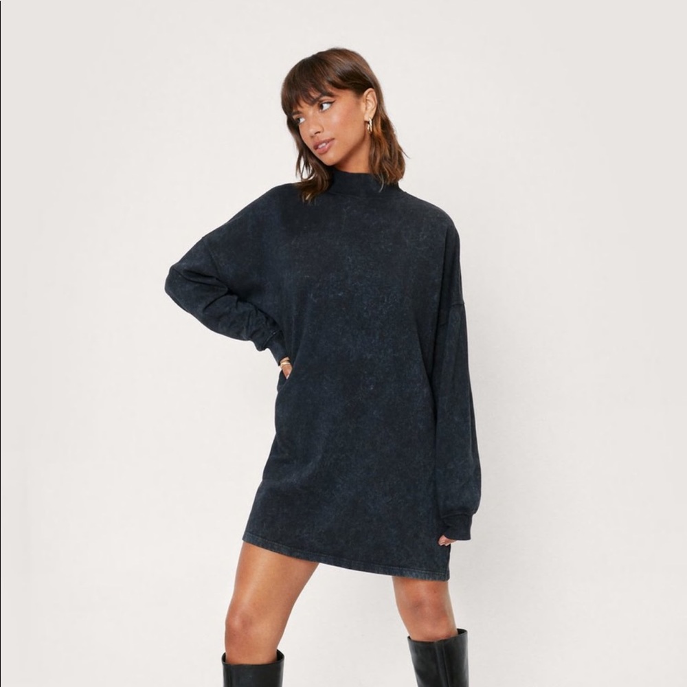 Nasty gal high neck mini sweatshirt dress